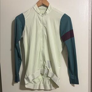 Rapha Cream and Teal Women's Cycling Jacket